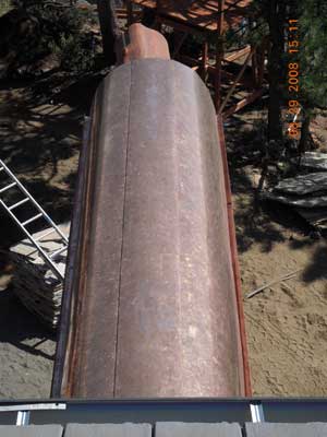 flat seam copper roof